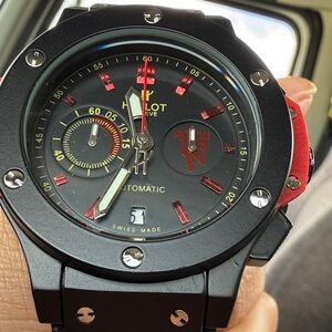 Black and Red Automatic Watch